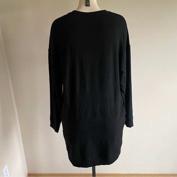 Babaton The Group Sweater Sweatshirt Dress Black Size 2 MEDIUM - Picture 2 of 9